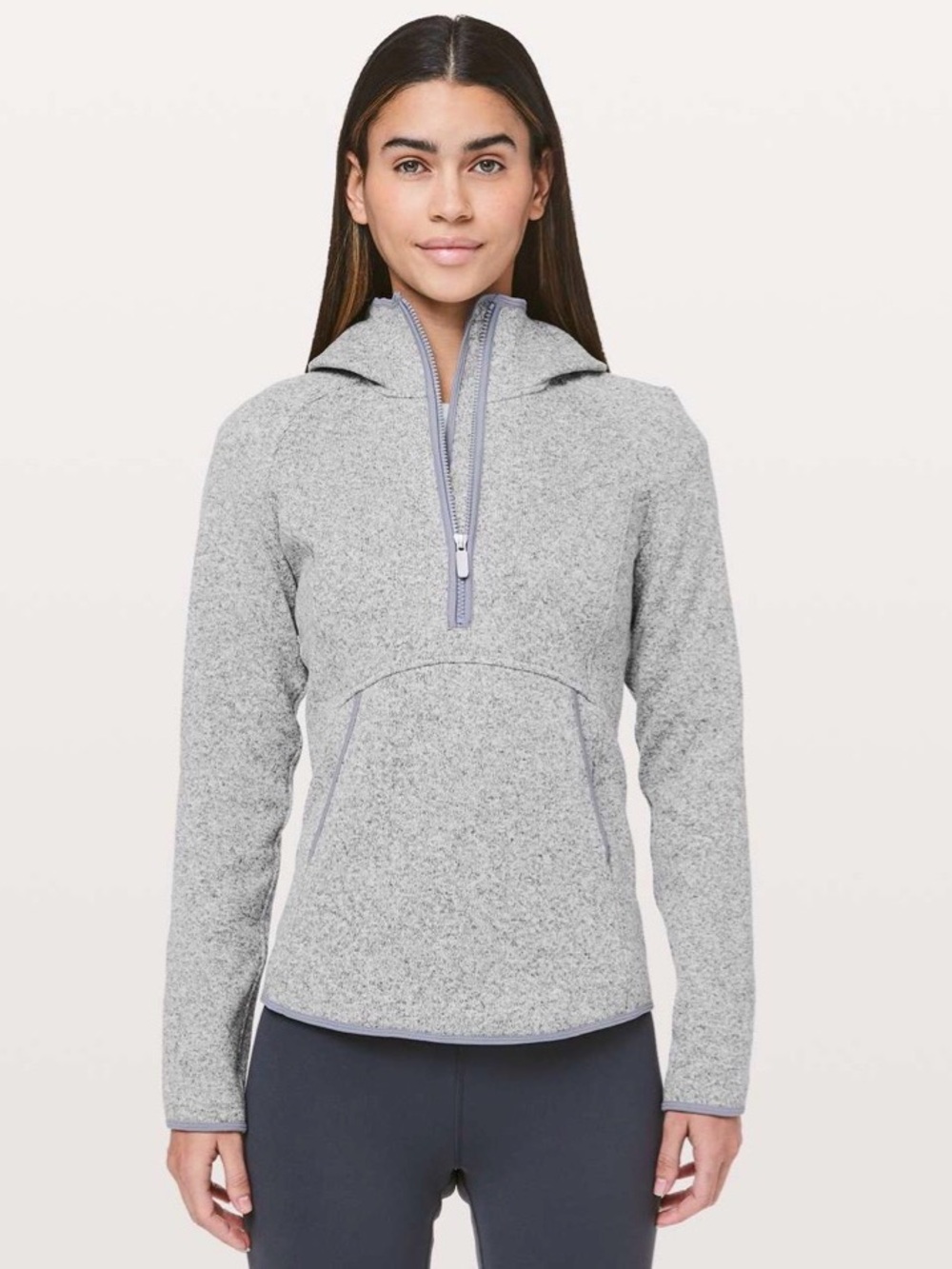 Lululemon Fleece & Thank You Pullover in Heathered Silver Lilac